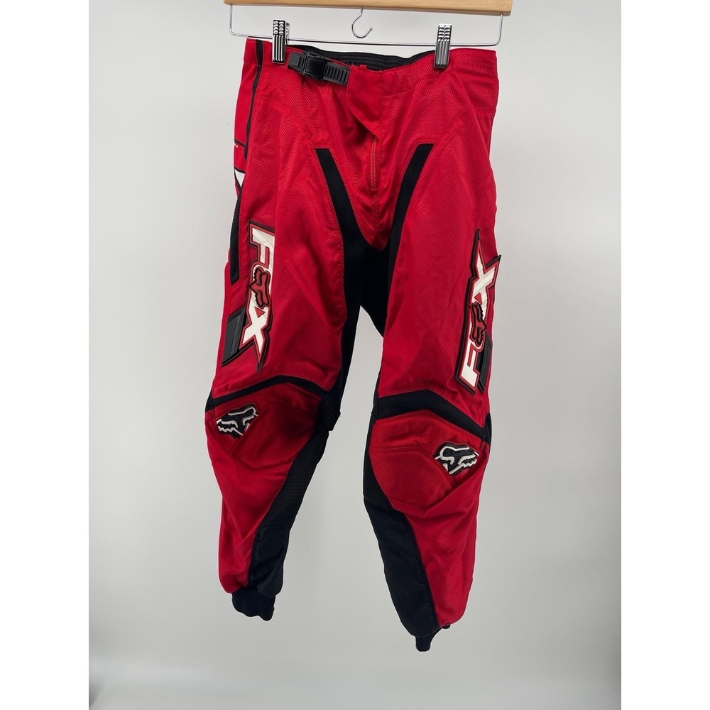 Fox Racing 180 Motocross Pants Youth 12-14 Red Black‎ Size 28 MX Gear